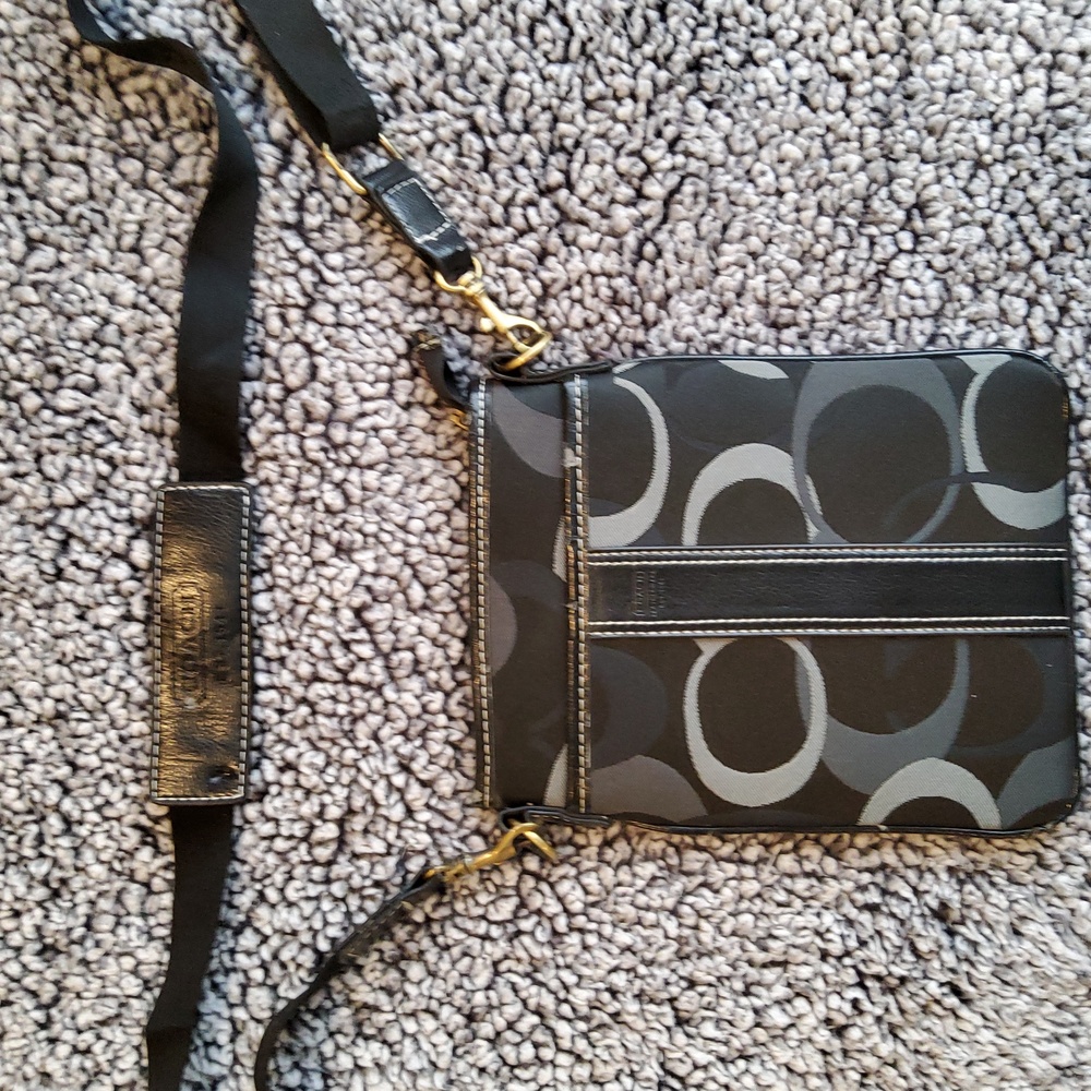 Coach signature Stripe swing crossbody bag